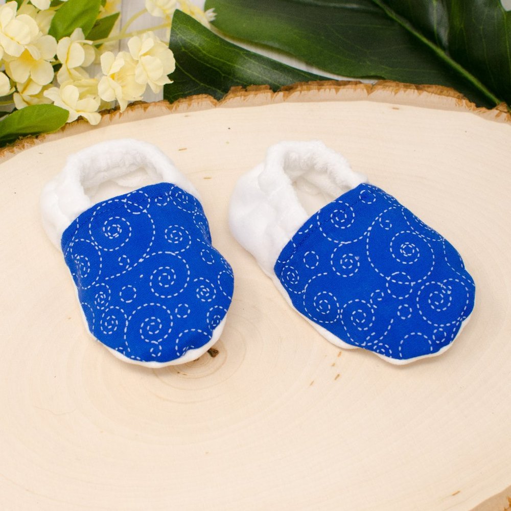 Blue Swirls Soft Sole Baby Shoes